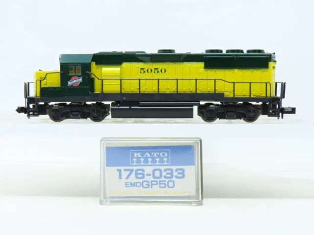 N Scale Kato 176-033 CNW Chicago & Northwestern GP50 Diesel Locomotive #5050