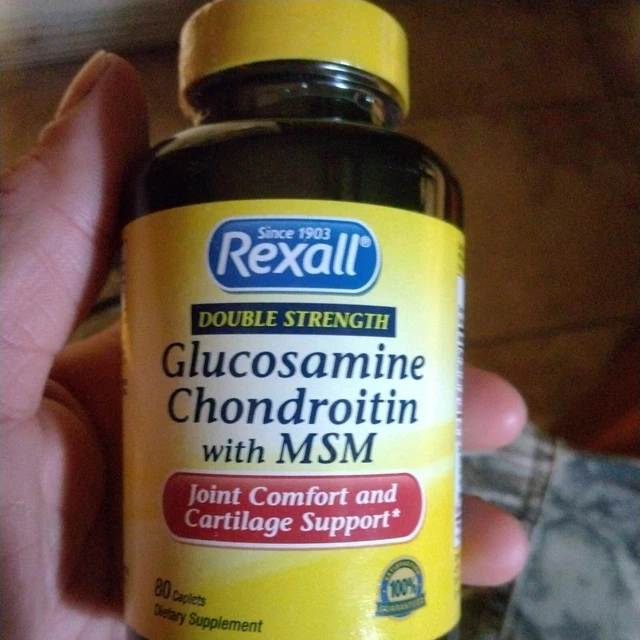 REXALL GLUCOSAMINE CHONDROITIN w/MSM Joint Comfort 80 Caplets 7.50