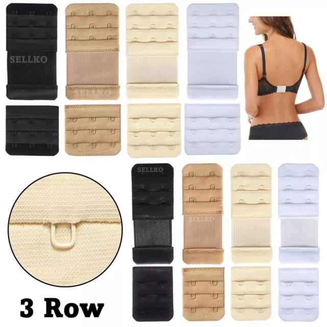 Bra Extender 2 3 Hooks Elastic Extension 4 Colours Bra Strap Strapless Underwear