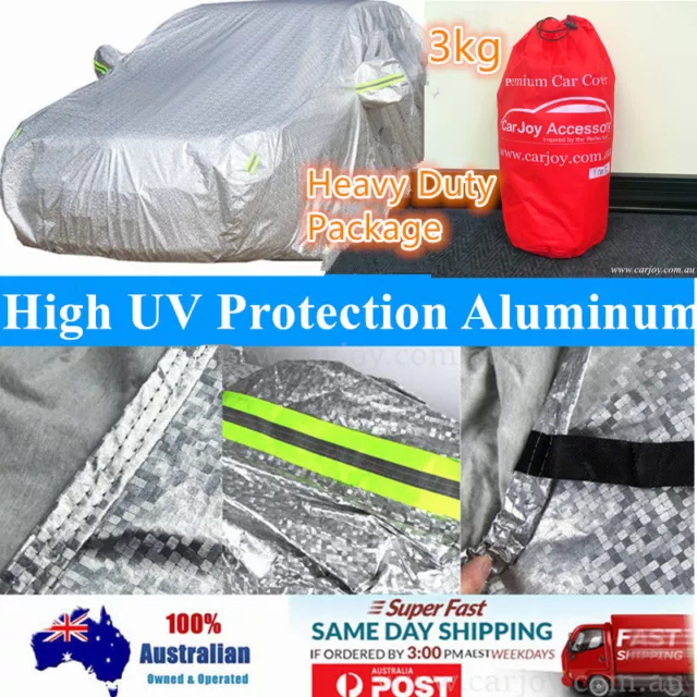 Premium Waterproof Rain UV Protection Aluminum Car Cover Zip Entry Suzuki Swift 2