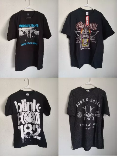 Rock n Roll Music Band Tee Shirts Beastie Boys, Aerosmith, Blink 182