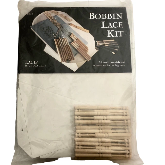 Kit de Encaje Bobbin Lacis Berkeley CA LB43 Herramientas Materiales Instrucciones para Principiantes