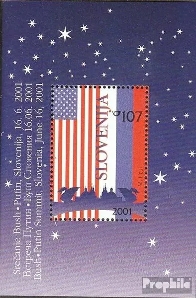 Eslovenia Bloque 13 (edición completa) nuevo 2001 América.-Rusia Cumbre