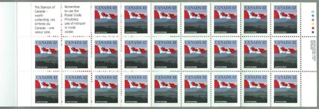 CANADA LIBRETTO 25 FRANCOBOLLI DA 42c.  SG 1356b COMPLETO MNH ** (75)