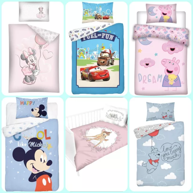 DISNEY 2 PIECES NURSERY BEDDING SET/PILLOWCASE/DUVET COVER Crib/Cot/Cot Bed