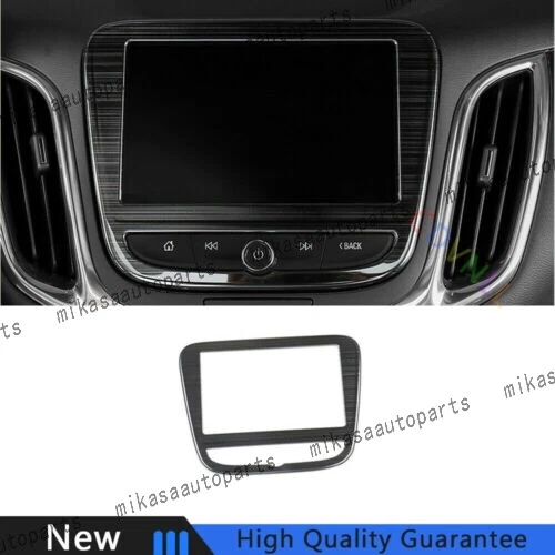 For Chevrolet Equinox 18-21 Black Titanium Central Console Navigation Frame Trim