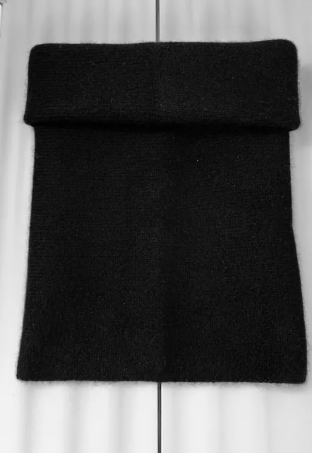 Luxury! Toteme Cashmere Double Long Thick Neck Warmer Scarf Black