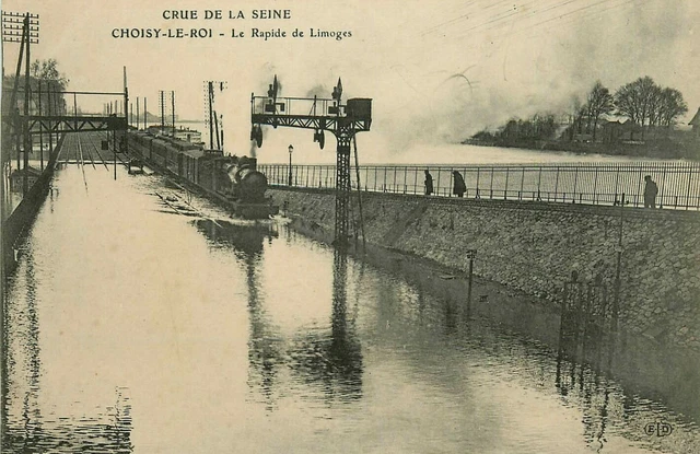 Dept 94 Choisy Le Roi Le Rapide De Limoges Inondation Belle Animation  9X14