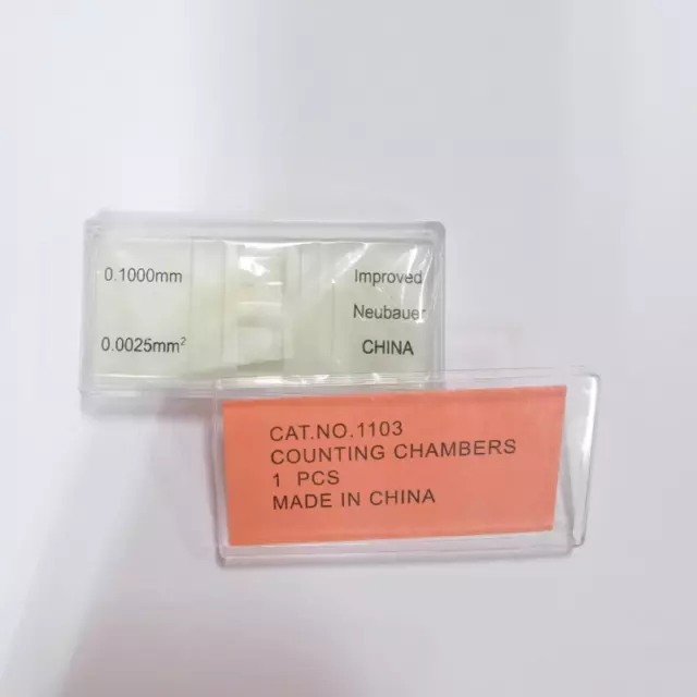 0.10mm 1/400mm Neubauer Improved Bright-Line Cell Counting Chamber Hemocytometer