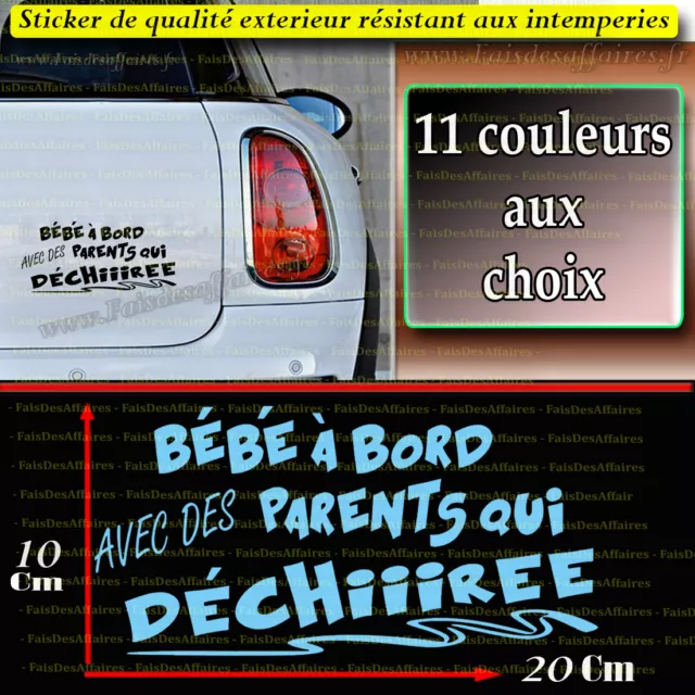 BÉBÉ À BORD Sticker Die Cut Vinyl bebe a bord french baby on board warning