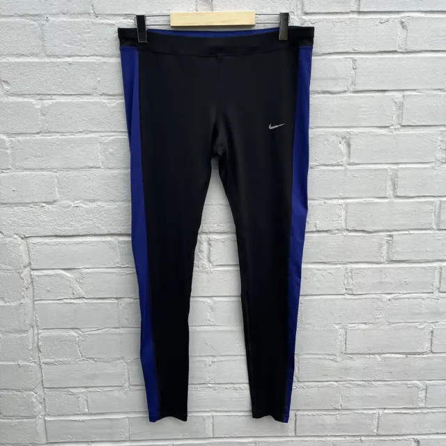 NIKE ESSENTIAL TIGHT Dri-Fit Full Black Blue Length Running / Gym Leggings  XL £12.99 - PicClick UK