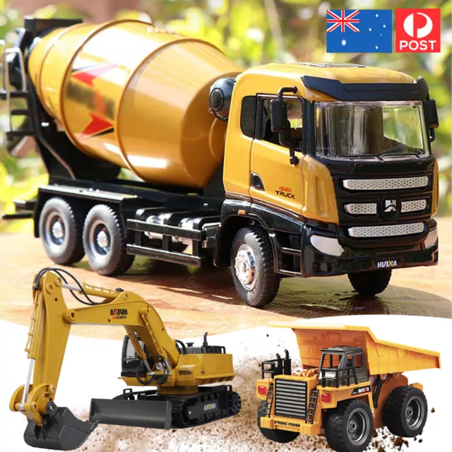 Remote Control Excavator Digger Construction RC Truck Vehicle Toys for Kids Gift