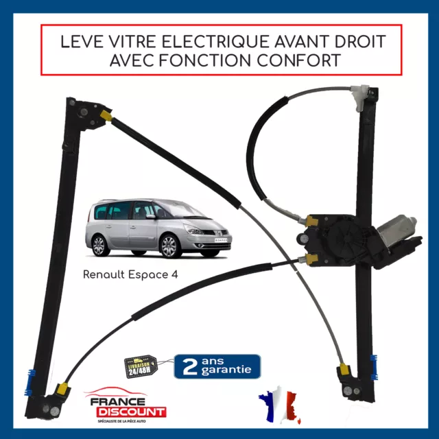 leve vitre électrique avant droit + moteur confort pour Espace 4 = 8200424422