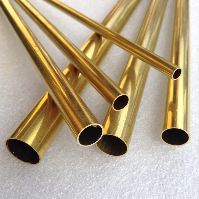 Tubes Ronds En Laiton - 6 Pièces - 5,5 Mm Diamètre Extérieur, Paroi 0,25 Mm, Longueur 300 Mm - Idéal Bricolage, Modélisme