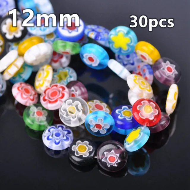 Mixed Millefiori Lampwork Glass Lot Shapes Loose Beads For Jewelry Making