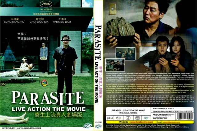 DVD Parasite Korean Movie (2019) All Region NEW SEAL EnglishSubtitle +Tracking