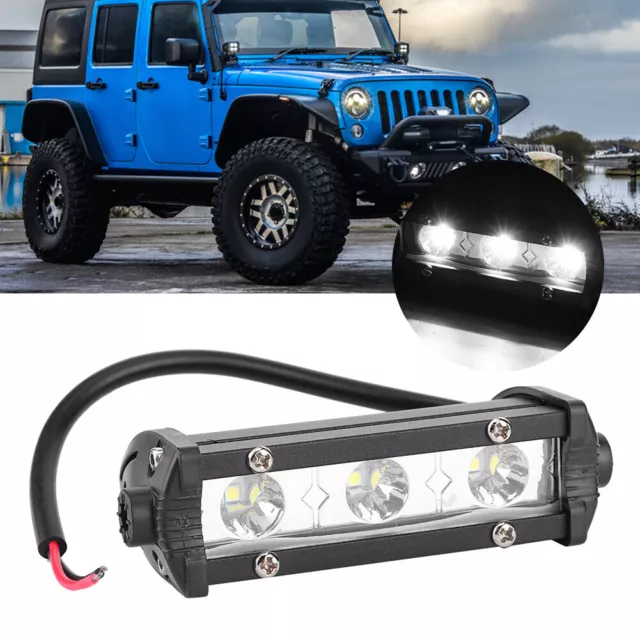 4in 9W 3LED 6000K Work Light Bar Spot Lamp For SUV Boat Offroads Truck ATV REL