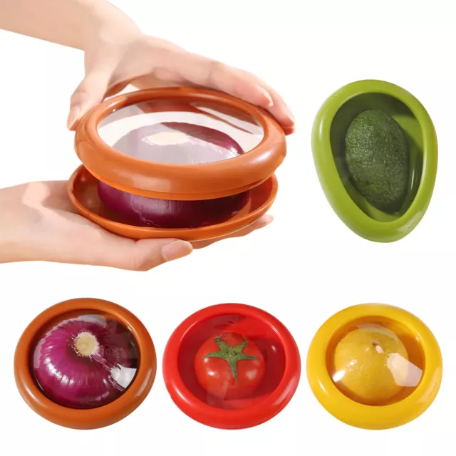 4 PCS Fruit Vegetable Savers Avocado Keeper Onion Storage Containers Storage Box