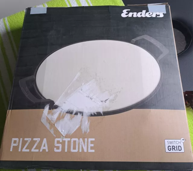 ENDERS Pizzastein für Gasgrill mit Gusshalterung