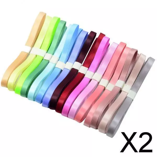 2X 16 Farben Satinband Schleifenband   Geschenkband Bänder für