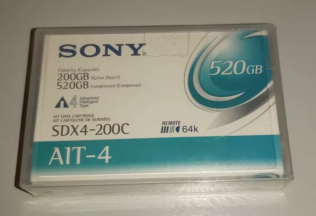 ✳️ Sony SDX4-200C AIT-4 ✅ 8mm, 246m Data Cartridge EAN 027242653313 ☘️ neu