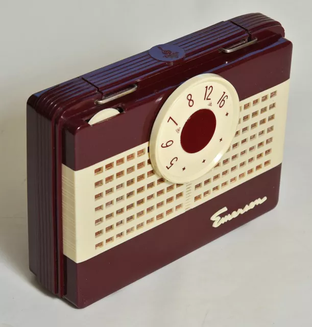 Radio Portátil A Valvulas Emerson 850, Año 1952, Eeuu, Perfecta Y Funcionando