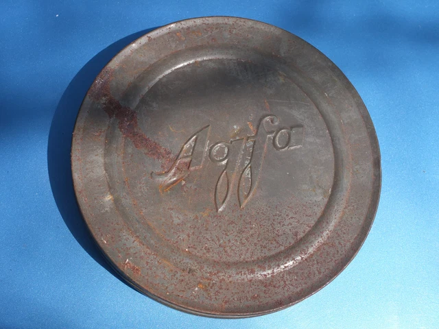 Lata de película vintage, Agfa hecha en ALEMANIA, AGFA canistor de 7", lata/estaño de película antigua