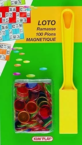 GROS AIMANT RAMASSE jetons pour loto bingo + 100 pions vert - Palet  magnetique EUR 6,65 - PicClick FR