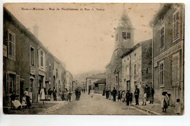 NEW HOUSES - Meurthe and Moselle - CPA 54 - rue de Nancy hairdresser animation