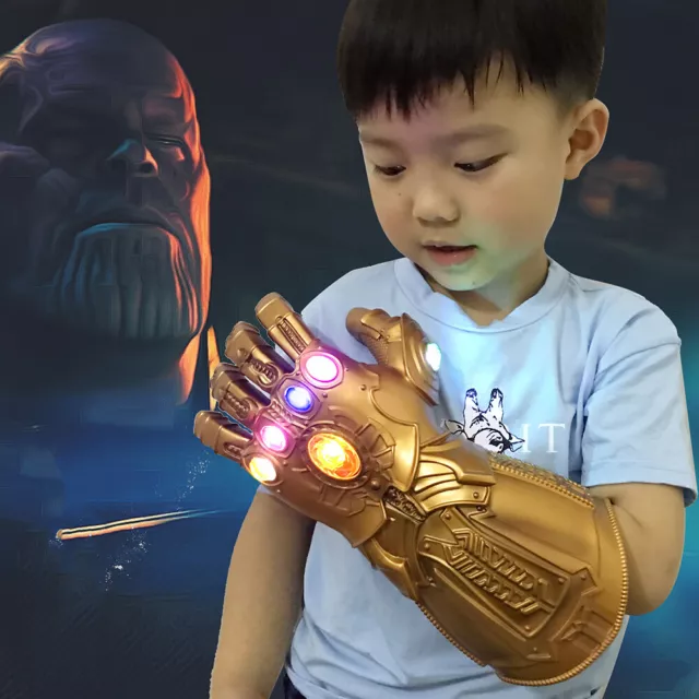 Thanos LED  Gloves Avenge Endgame Infinity War GauntletCosplay Adult Kids 3