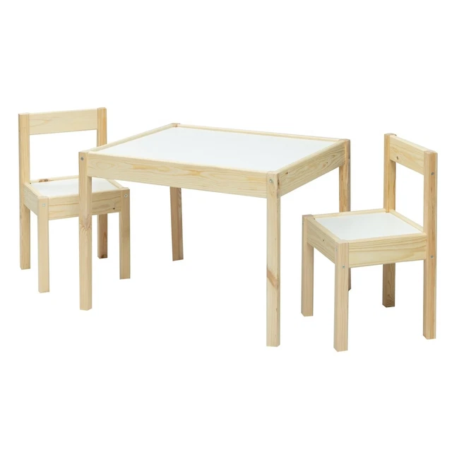 BabyGo 2in1 Set Tisch Set mit zwei Stühlen nature TOP
