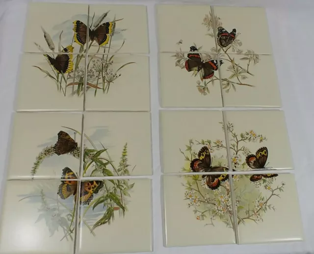Vintage Butterfly Nature Scene Ceramic Tile by American Olean