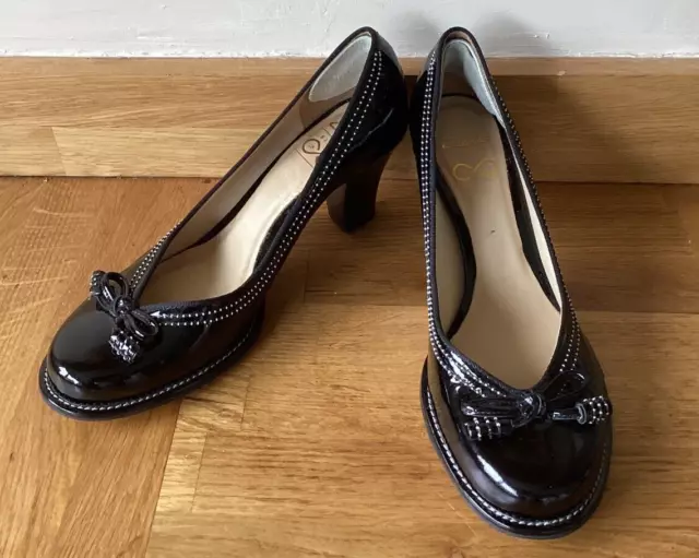 NEW CLARKS BOMBAY Lights Womens Patent Leather Shoes Size 4.5 / 37.5 £34.99 - PicClick UK