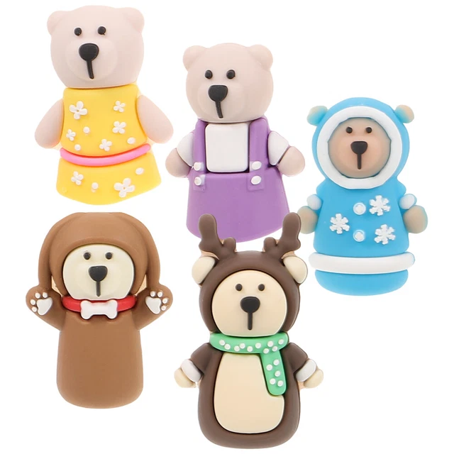 5 piezas Cubierta de pinzas para tijeras de uñas Funda de silicona Ciervo de Navidad