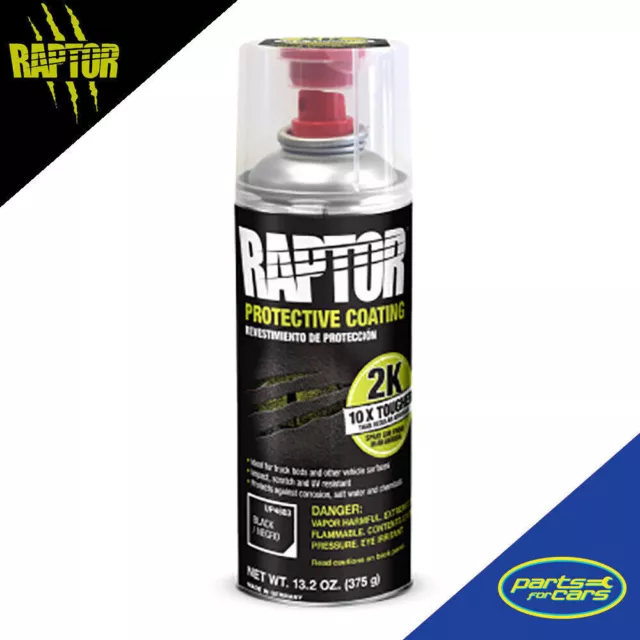 UPOL Raptor Black Truck Bed Liner 2K Aerosol 400ml Tough Protective Coating