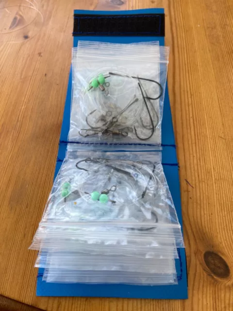 Sea Rig Wallet With 10 Cod Pennell Rigs With 3/0  Size Hooks