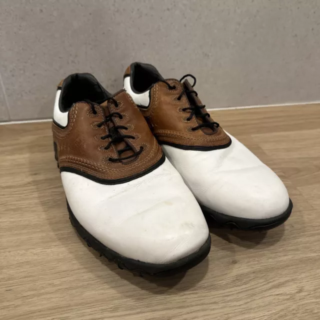 CHAUSSURES DE GOLF homme Footjoy CONTOUR en cuir blanc taille 10 5 W 54024 EUR 16 46 PicClick FR