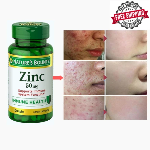 PASTILLAS PARA EL Acne 100 Tabletas De Zinc Con Vitaminas Minerales