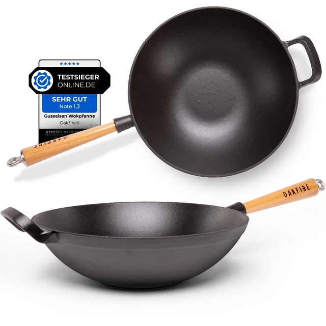Oakfire Sartén Wok Esmaltado Hierro Fundido Inducción - Aceptable