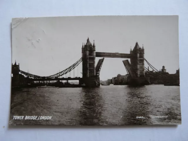 REAL PHOTO - London, Tower Bridge. Sent to Paris 1915. Savoy Series  (518)