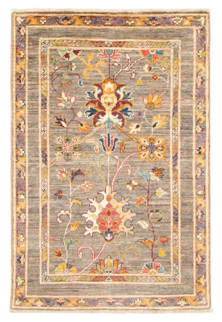 Traditional Hand-Knotted Bordered Carpet 2'7" x 4'0" Wool Area Rug