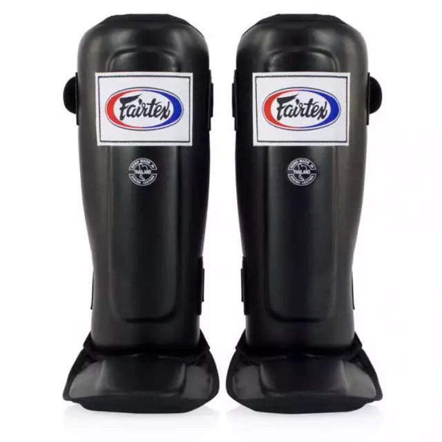 Fairtex SP3 Muay Thai Shin Guards (Size Large) Kickboxing Shin Pads MMA Black