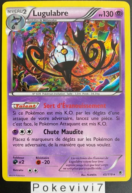 Carte Pokemon LUGULABRE 43/119 Holo XY4 Vigueur Spectrale FR