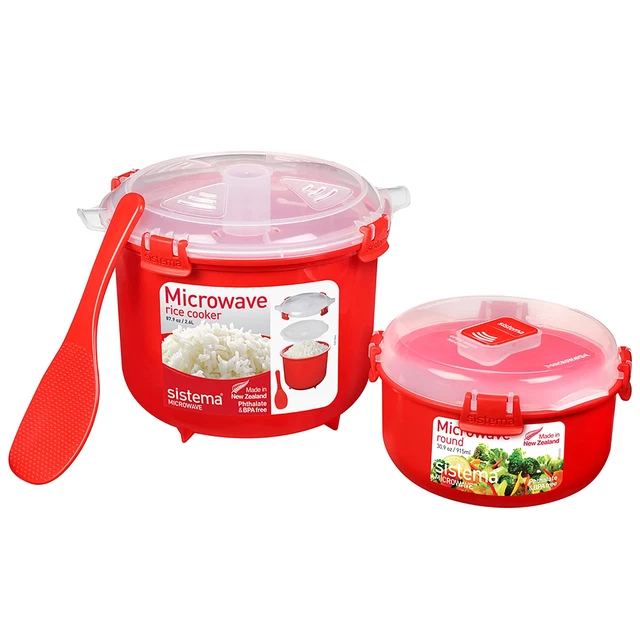 SISTEMA MICROWAVE RICE Cooker (2,6 L) e contenitore alimentare