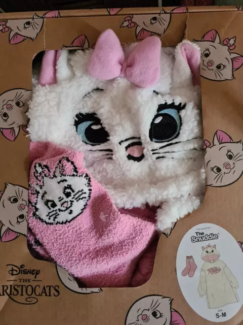 Disney Aristocats Marie Cat SNUDDIE Oversize Hoodie Oodie Snoodi & Socks Box S-M