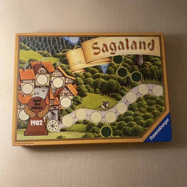 Sagaland Ravensburger Spiel Jahres 1982 Märchen Würfel Brettspiel braune Ausgabe