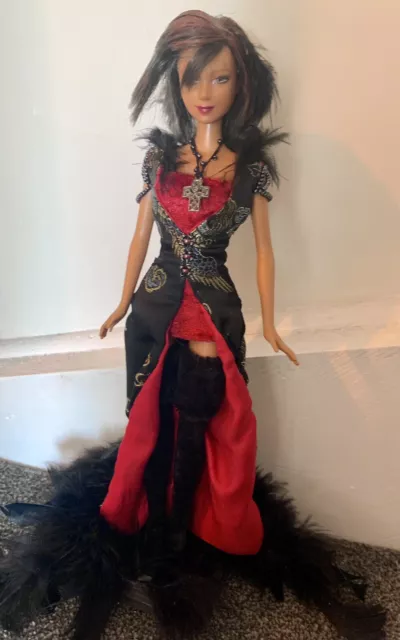 Barbie Doll OOAK Feathers And Dragons 2000 Complete With Display Stand