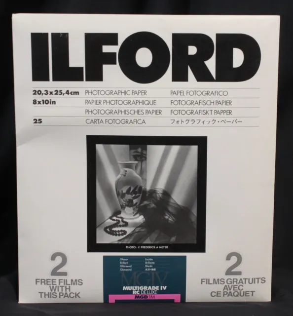 Ilford Photographic Paper Sealed 25 Sheets MGIV Glossy Multigrade IV RC Deluxe