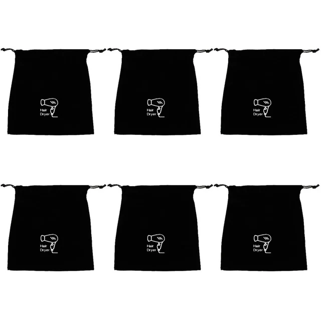 6 piezas secador de pelo bolsa de viaje secador de pelo bolsa de almacenamiento bolso de mano bolsa de maquillaje bolsa de embalaje