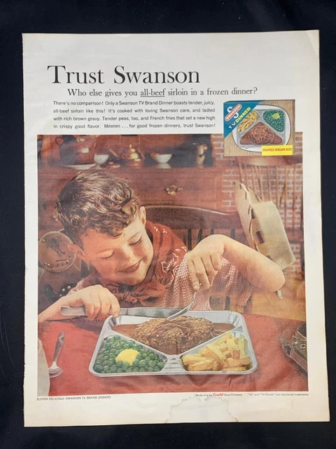 Magazine Ad* - 1961 - Swanson Frozen TV Dinners - Chopped Sirloin